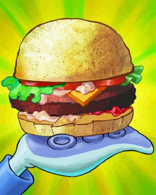 Krabby Patties Diamond Painting