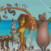Madagascar Animated Film Diamond Painting