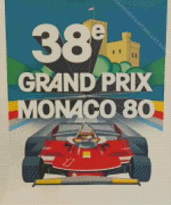 Monaco Grand Prix Poster Diamond Painting