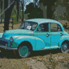 Morris Minor Car Illustration Diamond Painting