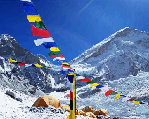 Mt Everest Base Camp Diamond Painting