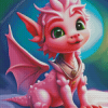 Pink Dragon Diamond Painting