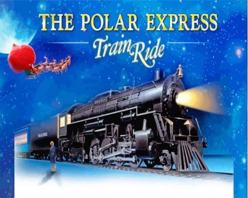 Polar Express Christmas Train Diamond Painting