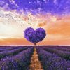 Purple Tree Heart Diamond Painting