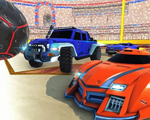 Rocket Ball Game Cars Diamond Painting
