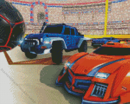 Rocket Ball Game Cars Diamond Painting