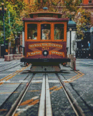 San Francisco Vintage Cable Cars Diamond Painting