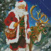 Santa and Reindeer Art Diamond Painting