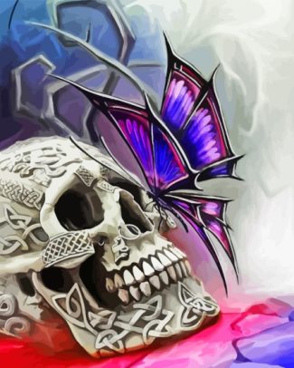Skull Butterfly Diamond Painting