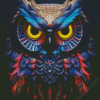 Colorful Futurism Owl Diamond Painting