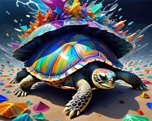 Colorful Turtle Beach Diamond Painting