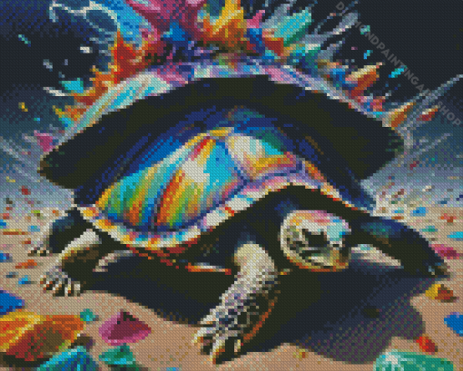 Colorful Turtle Beach Diamond Painting