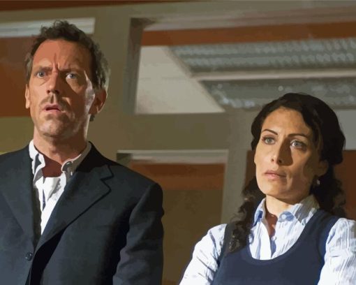 Lisa Edelstein and Hugh Laurie Diamond Painting