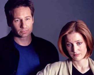 Mulder and Scully Diamond Painting