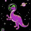 Purple Space Dinosaur Diamond Painting