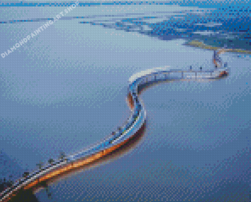 Yuandang Bridge In The Lake Diamond Painting