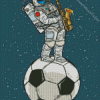 Astronaut Soccer Art Diamond Painting