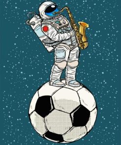 Astronaut Soccer Art Diamond Painting