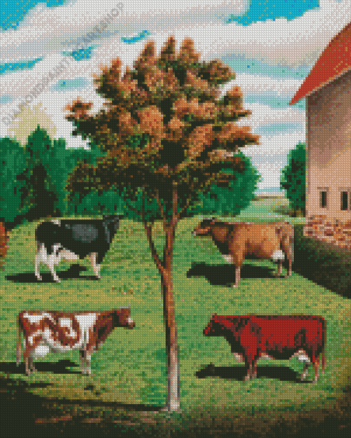 Ayrshire Cows Diamond Painting