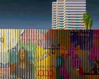 Corrugated Gioconda By Jeffrey Diamond Painting