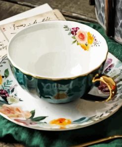 Cup and Saucer Diamond Painting