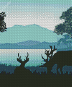 Deer Landscape Diamond Painting