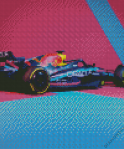 F1 Blue Car Diamond Painting