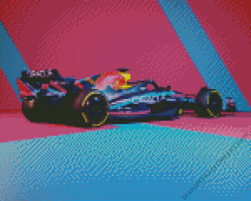 F1 Blue Car Diamond Painting