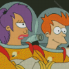 Fry and Leela Diamond Painting