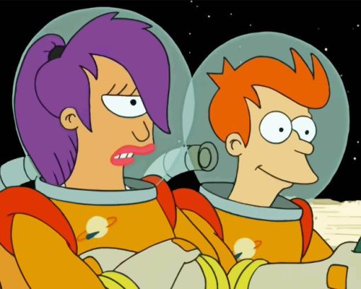 Fry and Leela Diamond Painting