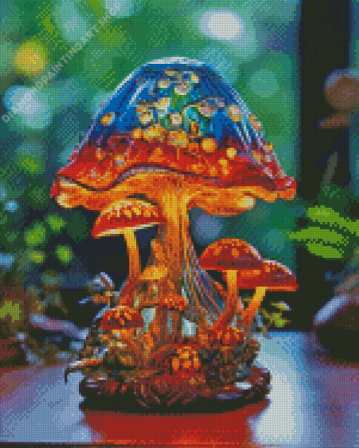 Glass Mushroom Diamond Painting