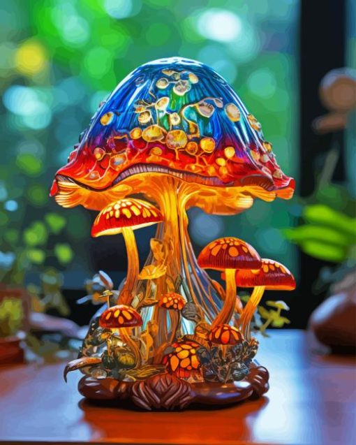 Glass Mushroom Diamond Painting