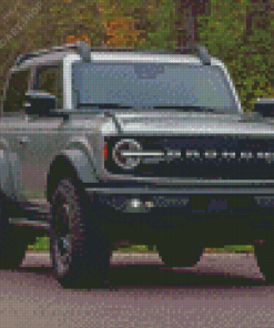Grey Ford Bronco Diamond Painting