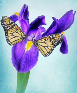 Irises and Butterflies Diamond Painting