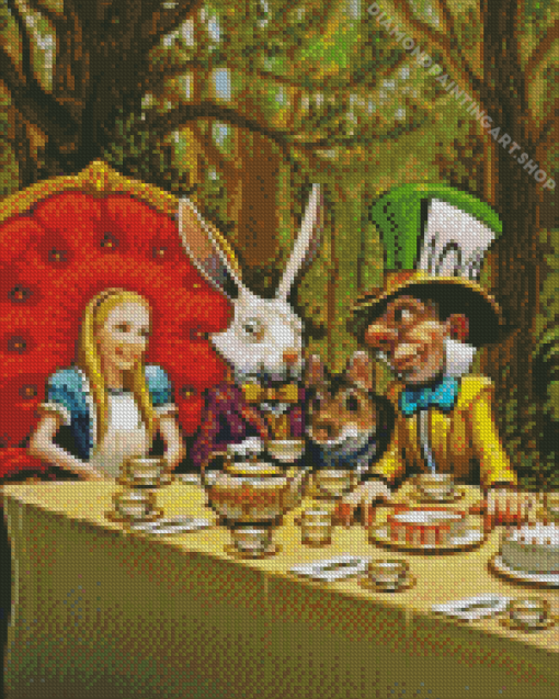 Mad Hatter Tea Party Diamond Painting