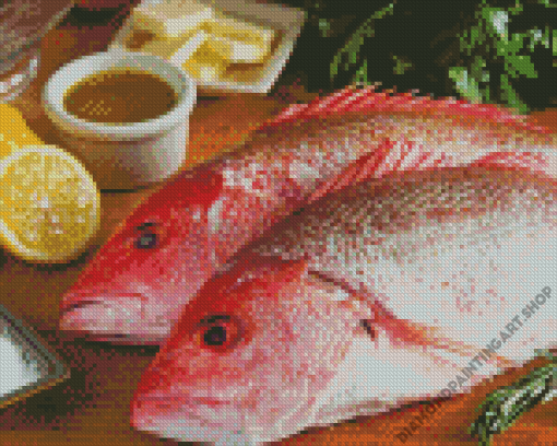 Northern Red Snapper Fish Diamond Painting