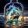 Pirate Ship In Bottle Diamond Painting