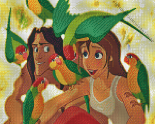 Tarzan and Jane Diamond Painting