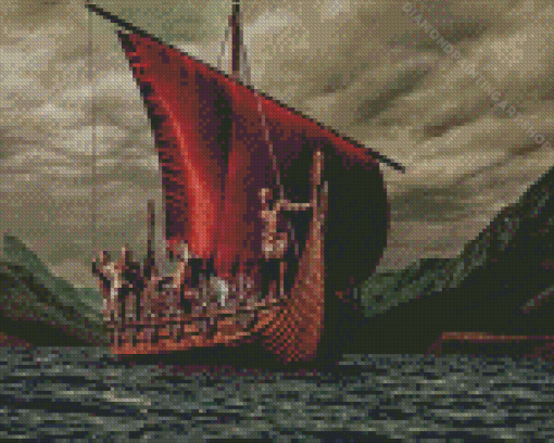 Viking Ship Diamond Painting