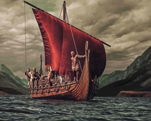 Viking Ship Diamond Painting