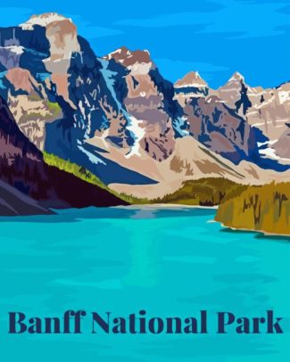 Banff Travel Poster Diamond Painting