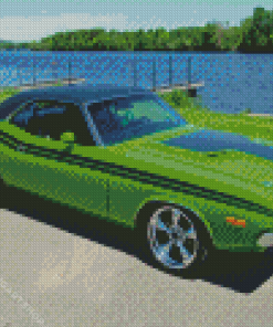 Green 1974 Challenger Diamond Painting