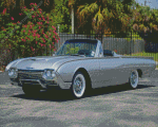 Grey 1961 Thunderbird Diamond Painting