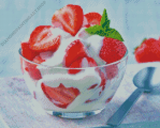 Strawberries and Cream Diamond Painting