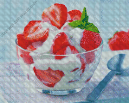 Strawberries and Cream Diamond Painting