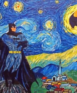 Batman Starry Night Diamond Painting
