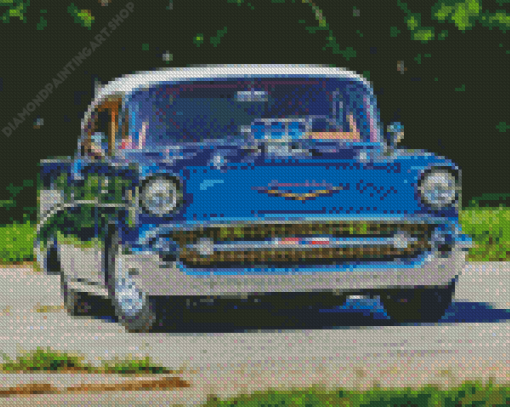 Blue 57 Chevy Diamond Painting