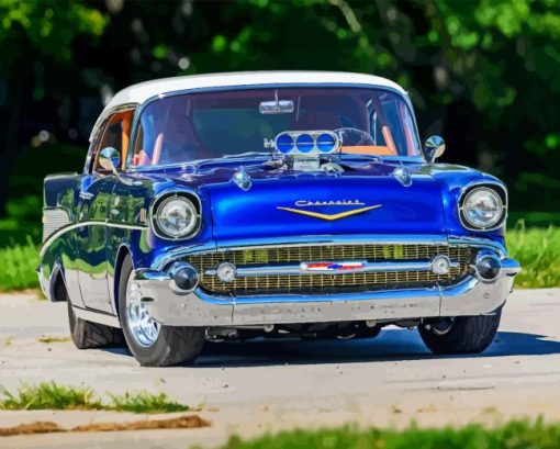 Blue 57 Chevy Diamond Painting