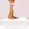 Giraffe In Bath Diamond Painting