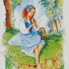 Girl Playing Penny Whistle Diamond Painting